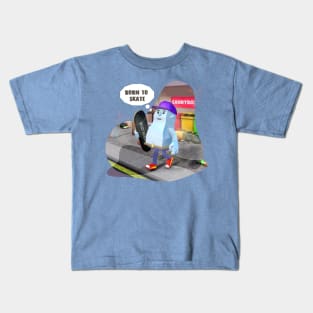 Kidpunk skate Pro skater, born to skate Kids T-Shirt